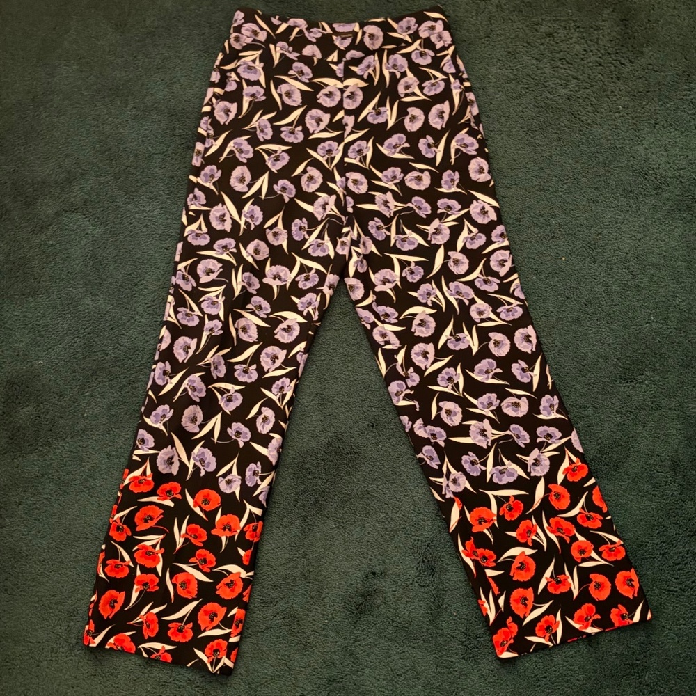 Ann Taylor Size 4 Wide Leg Floral Pants